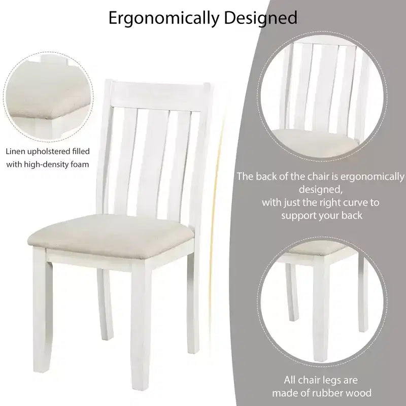 Ensemble de table à manger extensible de style champêtre pour 6 personnes, table rectangulaire et 6 chaises rembourrées