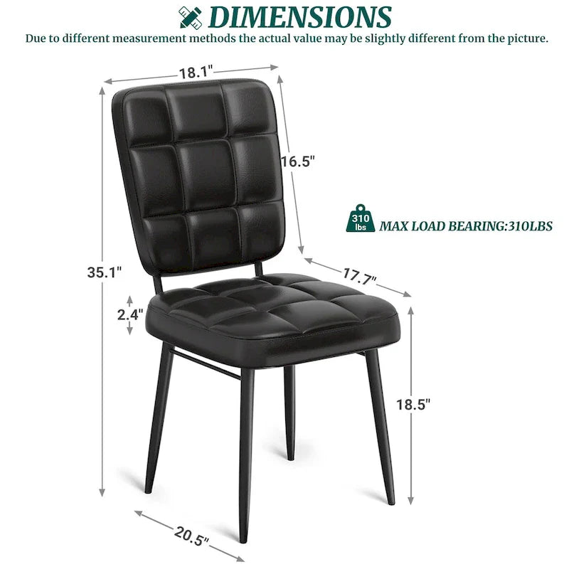 Moderne eetkamerstoelen, set van 2/4/6/8, gestoffeerde keukenstoelen met dik kussen voor de eetkamer