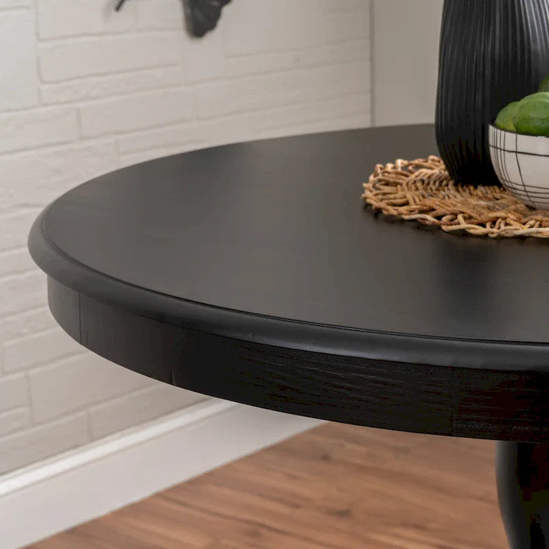 Table piédestal ronde en bois massif