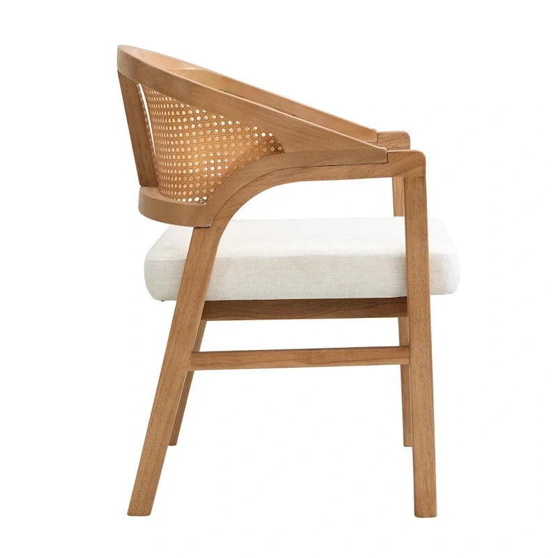 Christopher Knight Home - Eetkamerstoel met rieten bekleding (set van 2)
