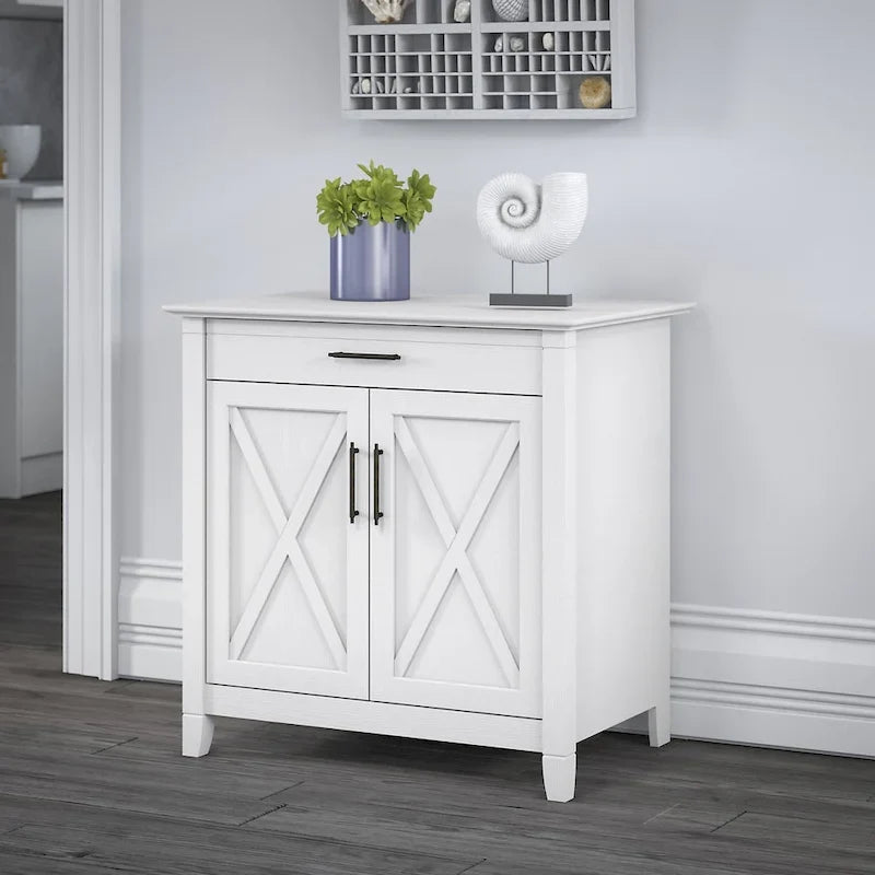 Biurko sekretarzyk Key West z szafką do przechowywania marki Bush Furniture