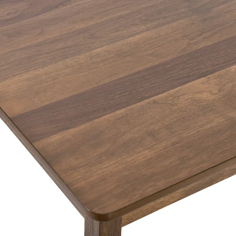 Ensemble de salle à manger 5 pièces en bois massif, table de 47 L (1 table + 4 chaises à dossier à barreaux)