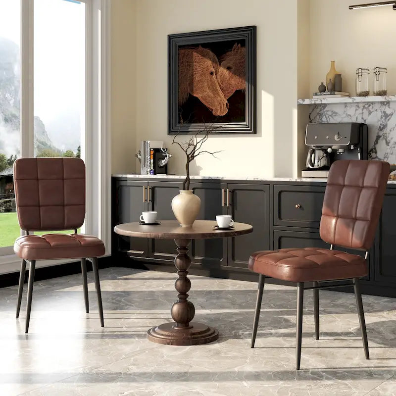 Moderne eetkamerstoelen, set van 2/4/6/8, gestoffeerde keukenstoelen met dik kussen voor de eetkamer