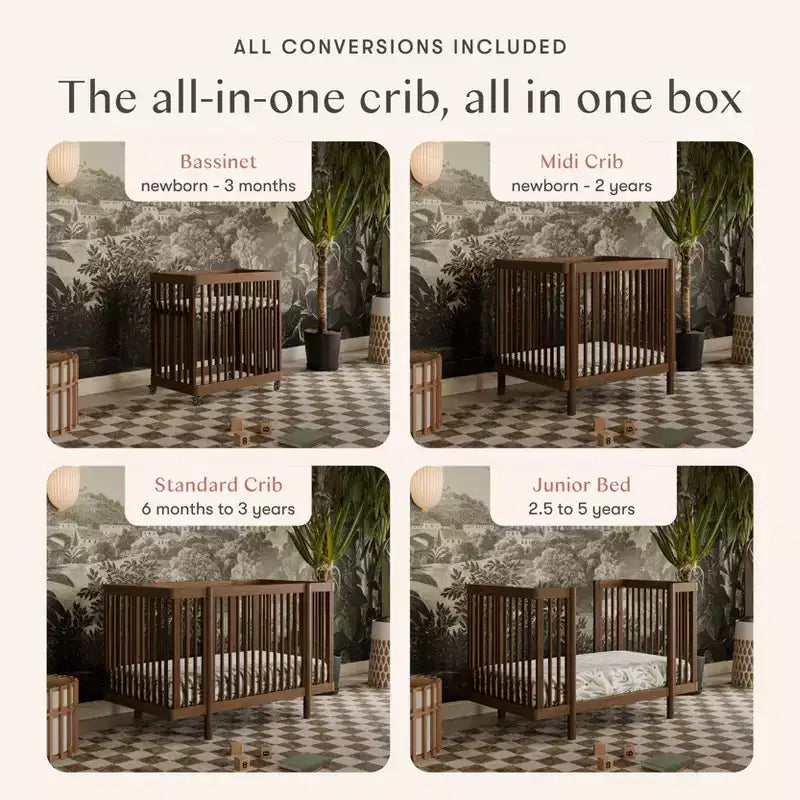 Babyletto Pogo 8-in-1-umwandelbares Kinderbett mit Umbausets für alle Entwicklungsstufen