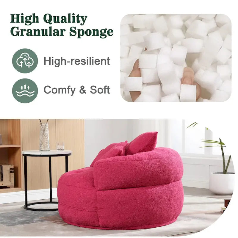 Fauteuil rond paresseux ?C blanc/bleu/gris/jaune/orange/rouge rosé/bleu marine/vert, une ou deux places