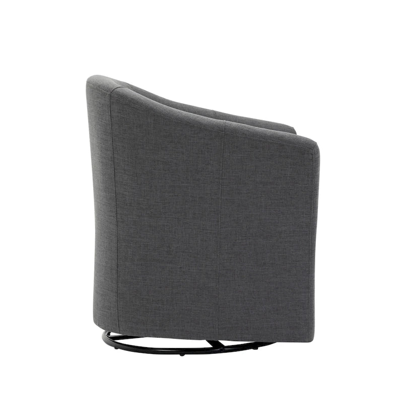 Set van 2 moderne gestoffeerde draaibare kuipstoelen voor de woonkamer