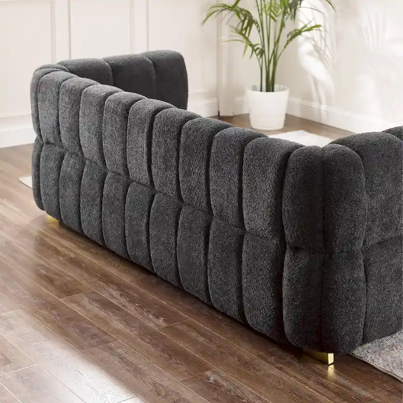 85 modernes Waffelstoff-Sofa, komfortables Freizeitsofa