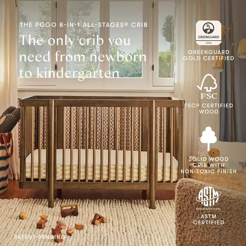 Babyletto Pogo 8-in-1-umwandelbares Kinderbett mit Umbausets für alle Entwicklungsstufen