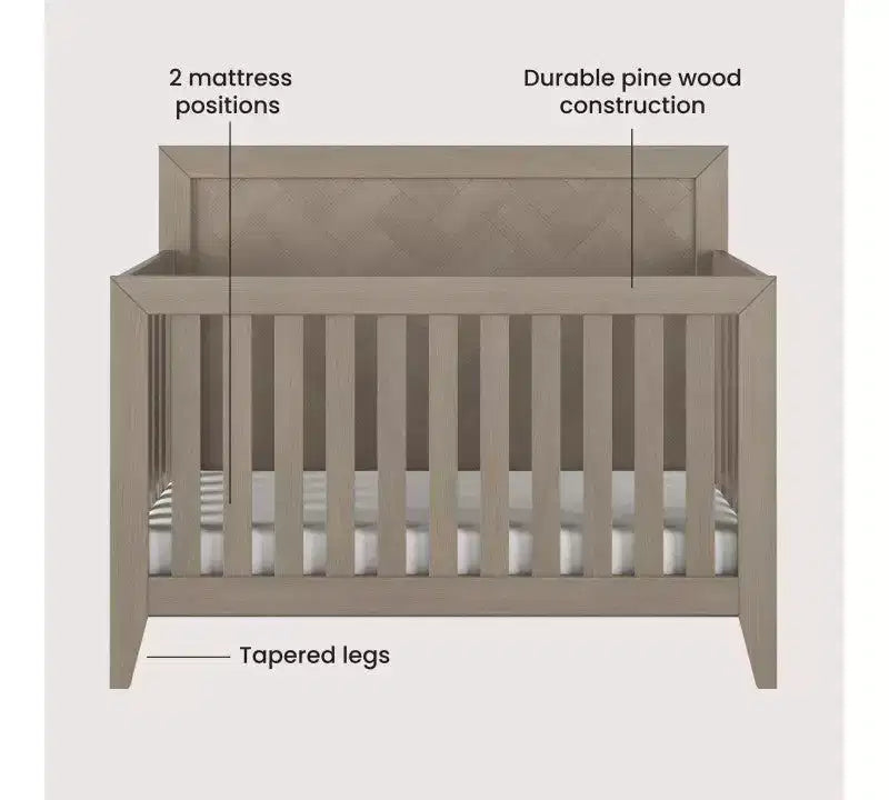 Child Craft Kieran Kinderbett-, Doppelkommoden- und Wäscheschrank-Set fürs Kinderzimmer, 3-teilig, inklusive 4-in-1-Umbaubett, Kommode und Wäscheschrank