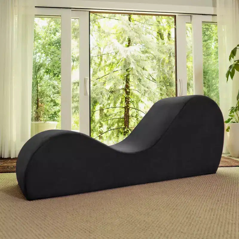 Avana elegante Chaiselongue für Yoga – in den USA gefertigt – ideal für Dehnübungen, Entspannung, Training und mehr, 60T x 18B x 26H Zoll, Hellgrau
