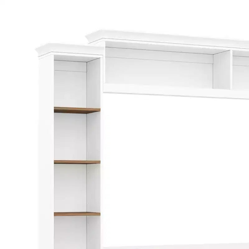 ModernLuxe 4-in-1-Farmhouse-Entertainment-Center als Wandeinheit, passend für Fernseher bis 70, TV-Ständer und Medienkonsole mit verstellbaren Regalen und Schubladen
