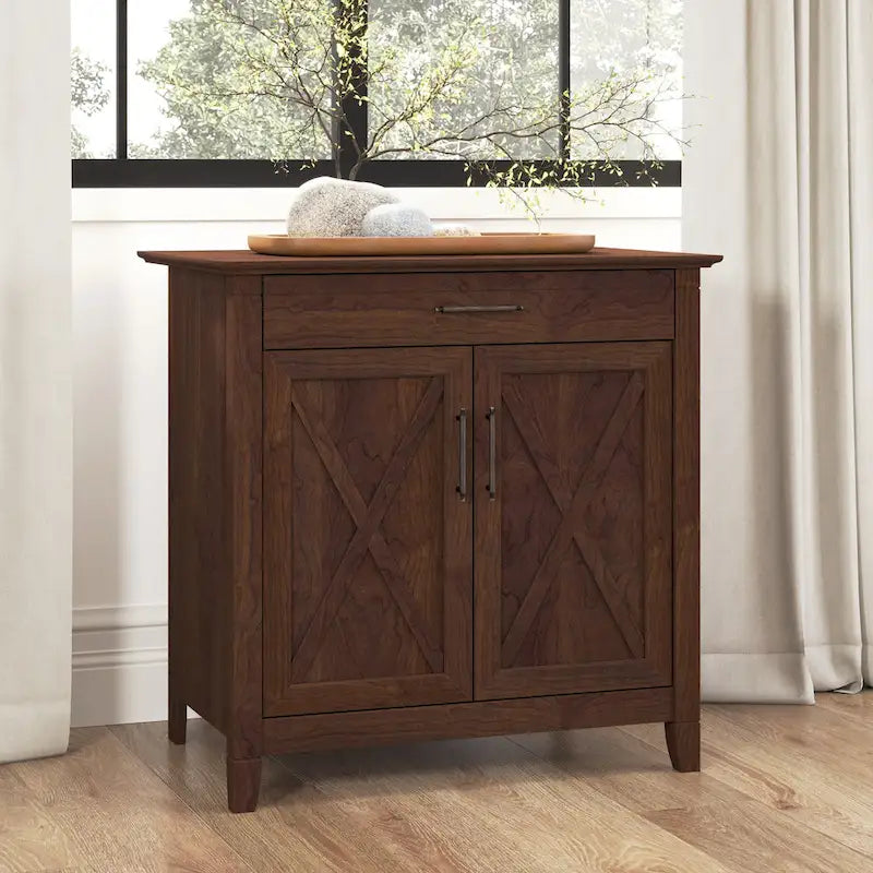 Biurko sekretarzyk Key West z szafką do przechowywania marki Bush Furniture