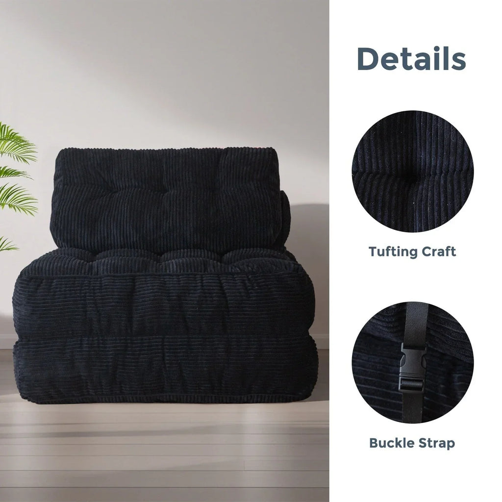 8 Corduroy vouwbare slaapbank, eenpersoons