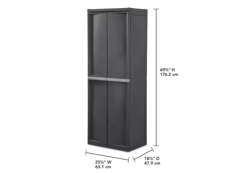Lot de 2 organiseurs Sterilite pour armoire de rangement de garage, avec 4 étagères réglables, gris