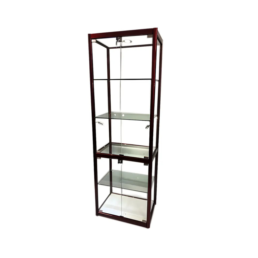 Moderine rechteckige Vitrine aus schwarzem Glas