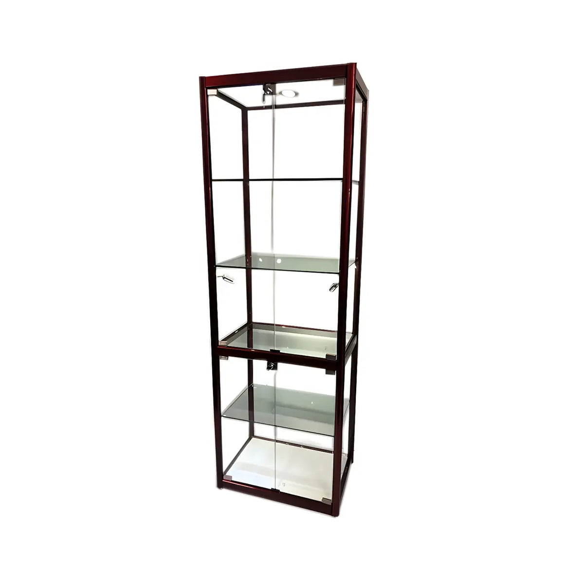 Moderine rechteckige Vitrine aus schwarzem Glas
