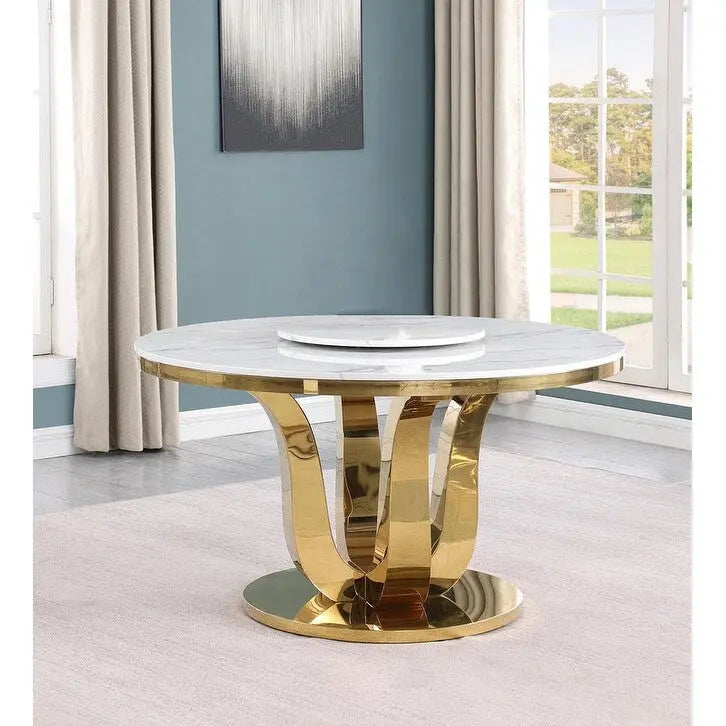 Ensemble de salle à manger rond Best Quality Furniture D325-SC324-7 de 5 pièces