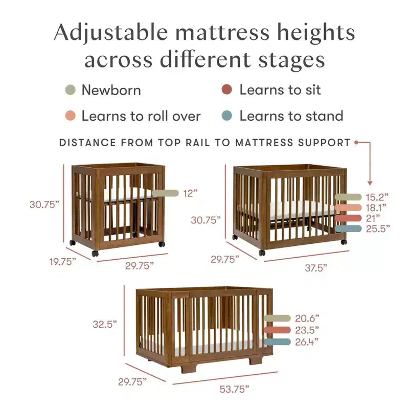 Babyletto Yuzu 8-in-1 umbaubares Babybett mit Umbausets für alle Entwicklungsstufen