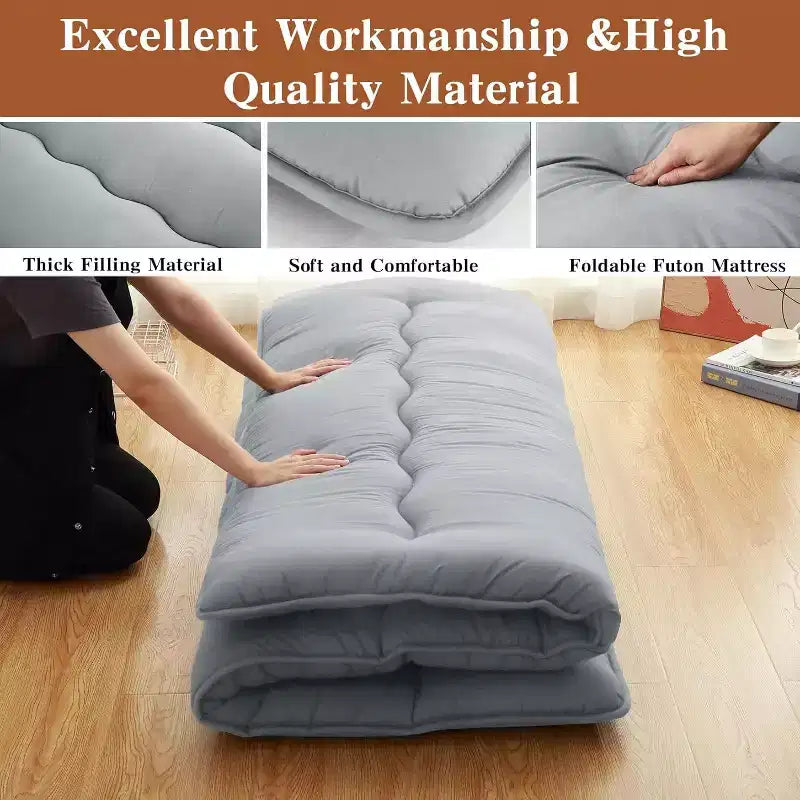 Japanische Futonmatratze, faltbare Schlafunterlage für den Boden, Tatami-Matte für Zuhause, Campingmatratze