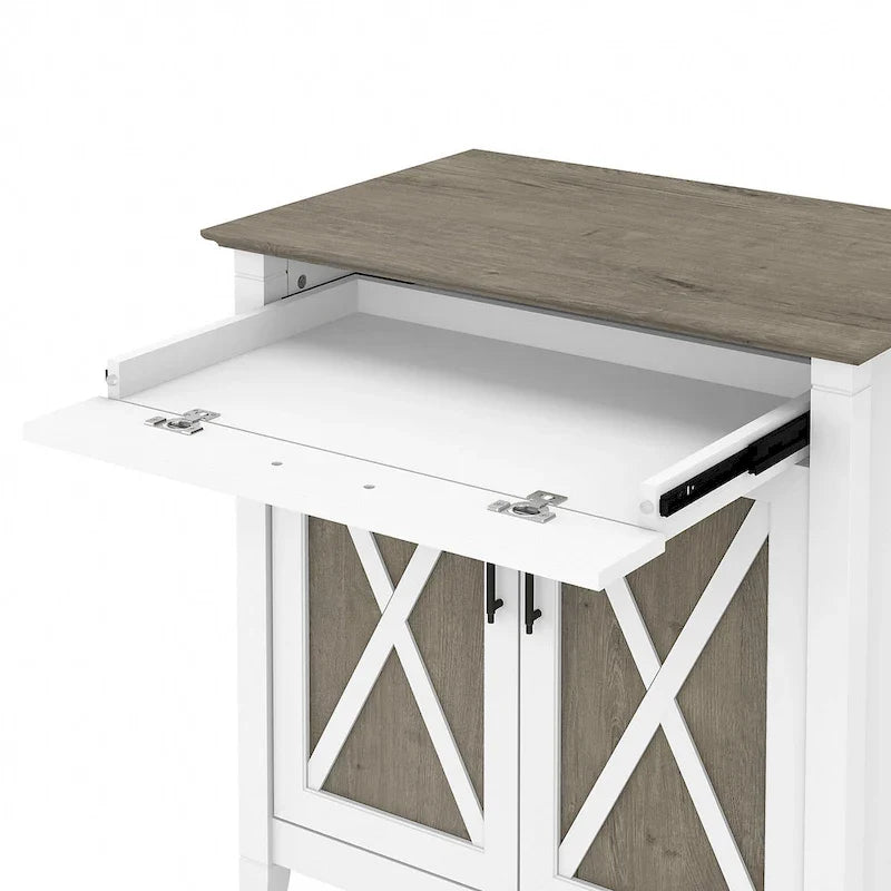 Biurko sekretarzyk Key West z szafką do przechowywania marki Bush Furniture