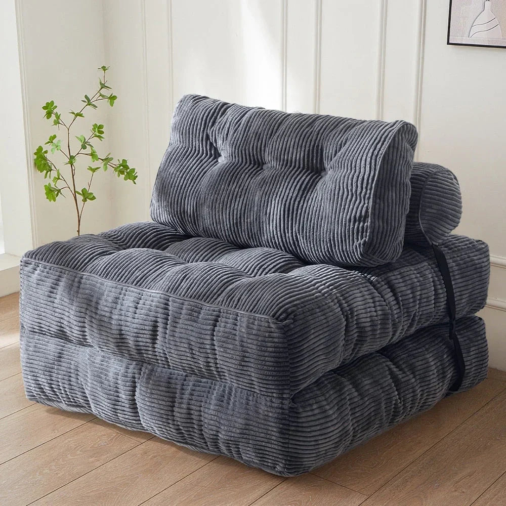 8 Corduroy vouwbare slaapbank, eenpersoons