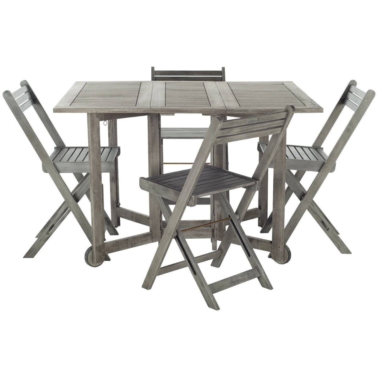 SAFAVIEH Brandy 5-delige tuinmeubelset met eettafel - 43B x 35D x 29H