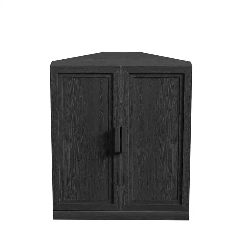 Dovelina hoekkast met verstelbare planken, dressoir, buffetkast, wijnkast en keuken- en eetkamerkast met houten deuren – 31H x 31W, 36H x 31W