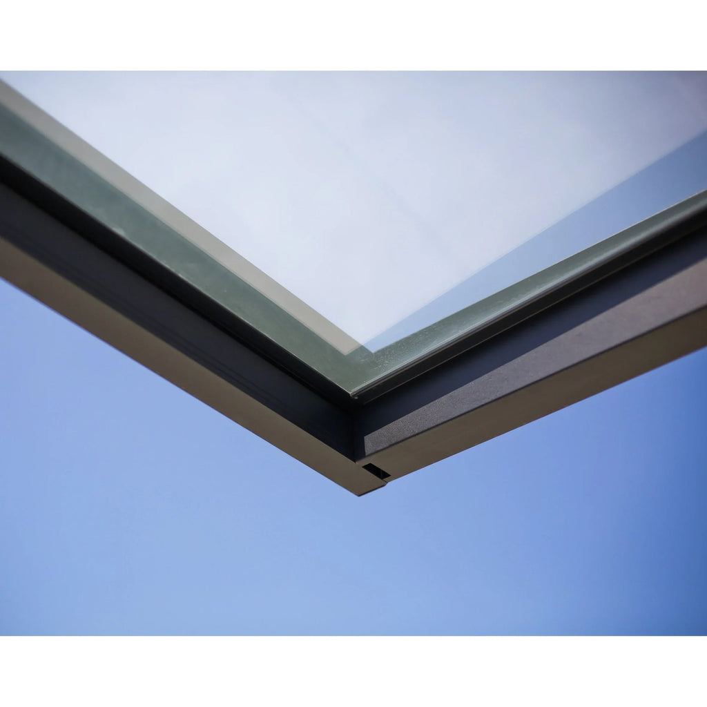 Sophia 3 Fuß graue, transparente Tür- und Fenstermarkise