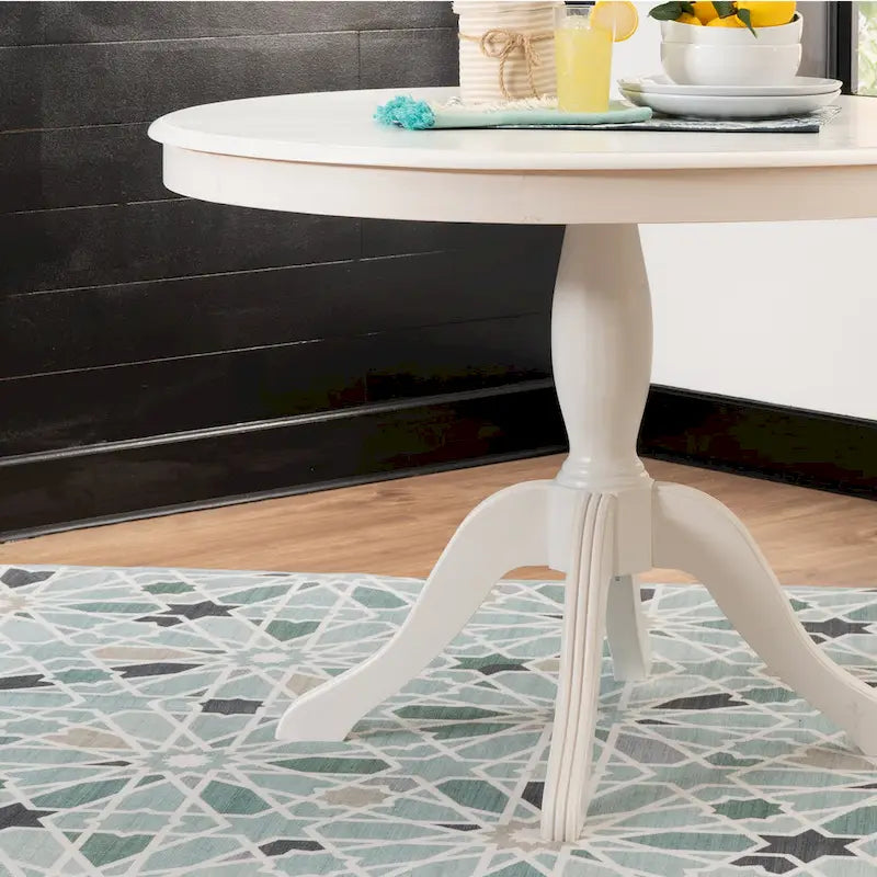 Table piédestal ronde en bois massif