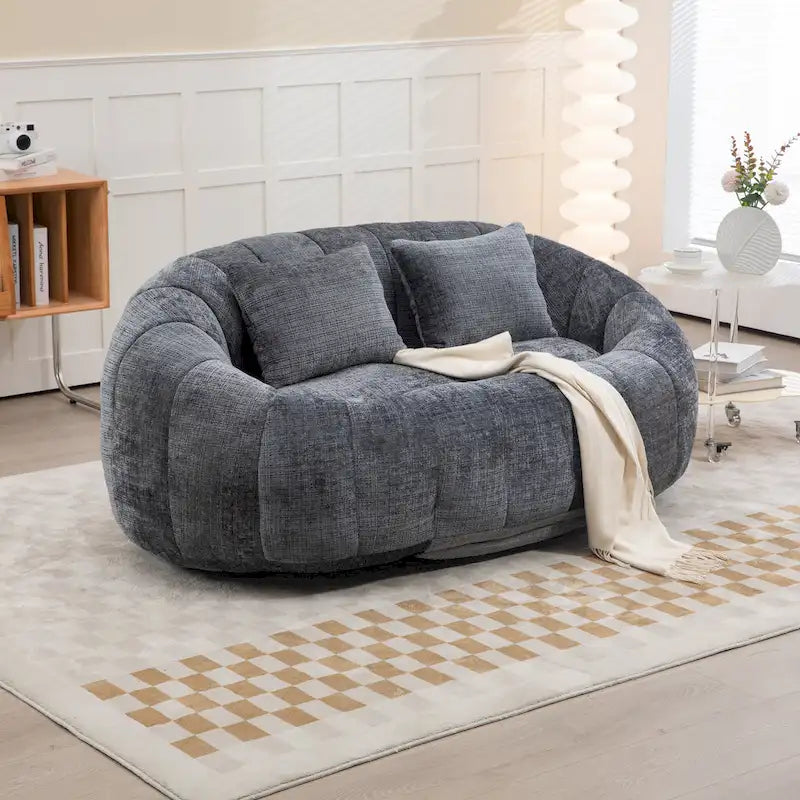 GDFStudio – Laurel Chenille-Sofa für 2 Personen mit hochdichtem Schaumstoff und übergroßem Komfort
