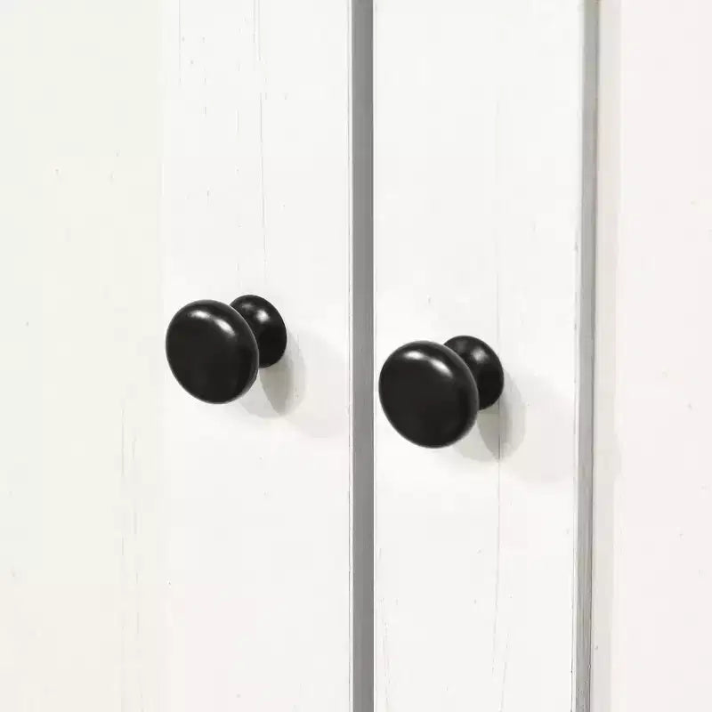 HOMCOM keukenbuffet van 63,5 inch met opzetkast, voorraadkast met 4 planken, laden, glazen deuren met frame en open werkblad voor magnetron