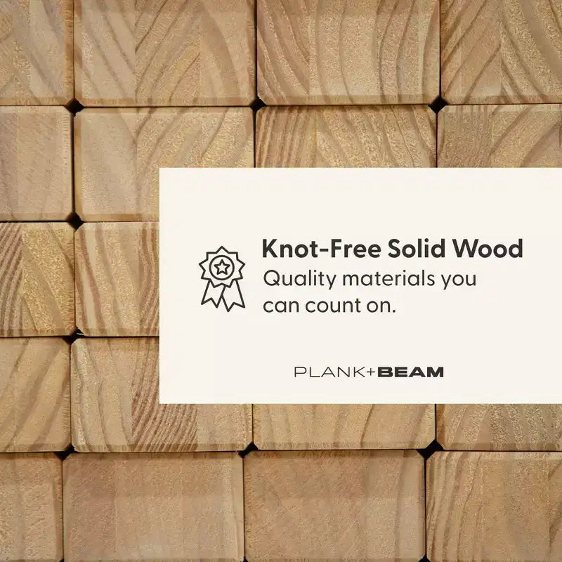 Plank+Beam vidéki stílusú franciaágykeret fejtámlával, tömörfa platformágy