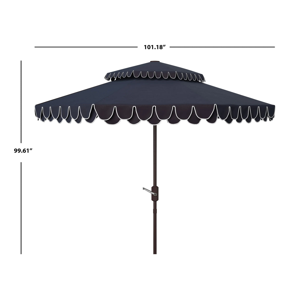 SAFAVIEH Kjerstin-bandeau voor buiten, dubbele kap, 9 ft