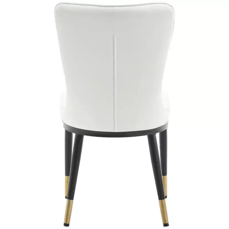 Ensemble de 6 chaises de salle à manger Bekrvio, siège moderne rembourré en similicuir avec dossier haut, pieds en métal, chaises de cuisine sans accoudoirs pour le salon et la salle à manger
