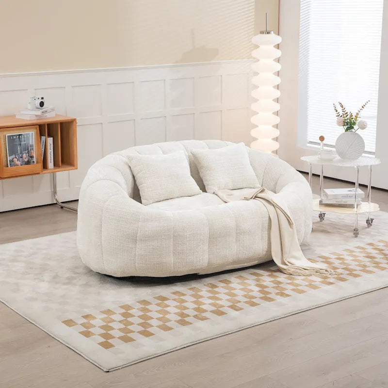 GDFStudio – Laurel Chenille-Sofa für 2 Personen mit hochdichtem Schaumstoff und übergroßem Komfort