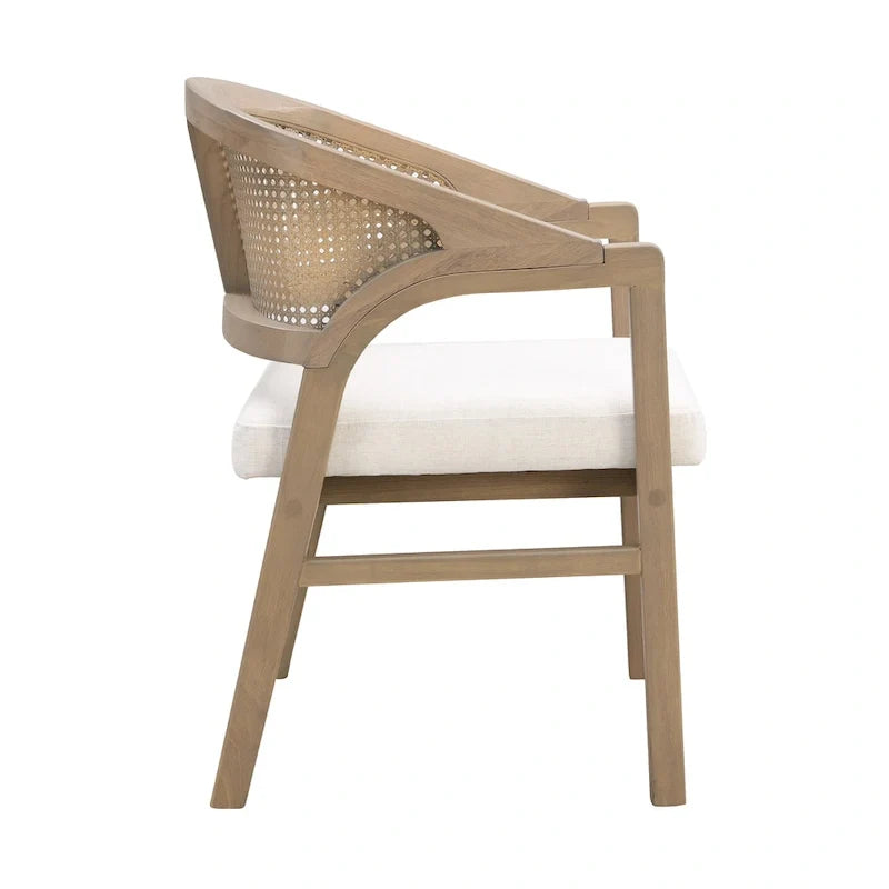 Christopher Knight Home - Eetkamerstoel met rieten bekleding (set van 2)