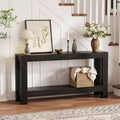 63 inch smalle houten haltafel met 2 laden voor woonkamer, gang of entree, decoratieve opberghaltafel