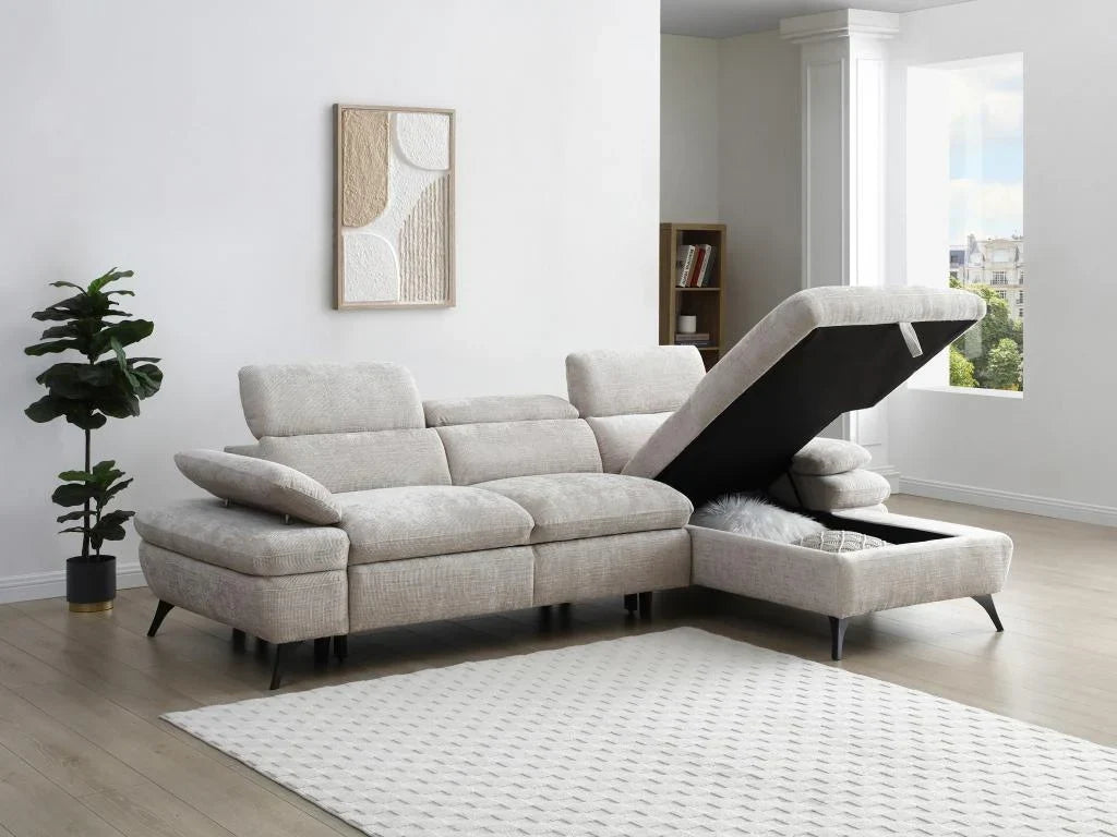 Canapé d’angle modulable - Beige n° 2