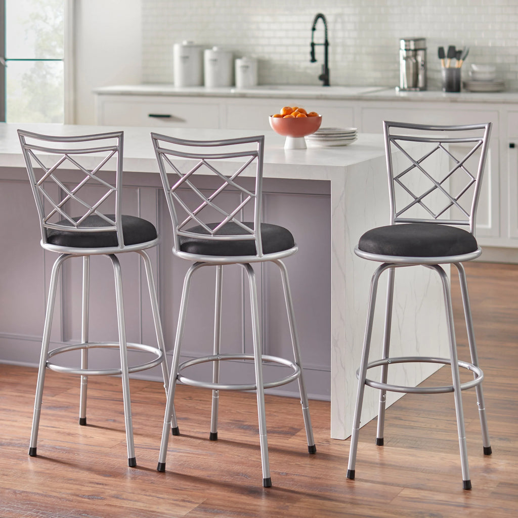 Simple Living Alyssa adjustable-height swivel stools (set of 3)
