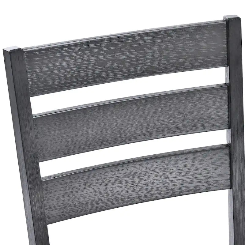 Ensemble de 4 chaises de salle à manger en bois avec dossier à barreaux