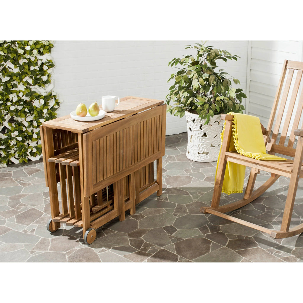 SAFAVIEH Brandy 5-delige tuinmeubelset met eettafel - 43B x 35D x 29H
