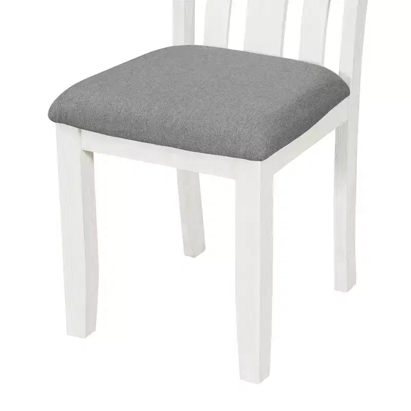 Ensemble de table à manger extensible de style champêtre pour 6 personnes, table rectangulaire et 6 chaises rembourrées