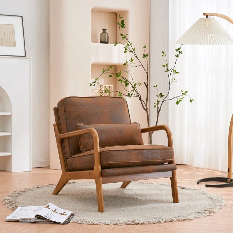 Fauteuil d’appoint rembourré moderne du milieu du siècle