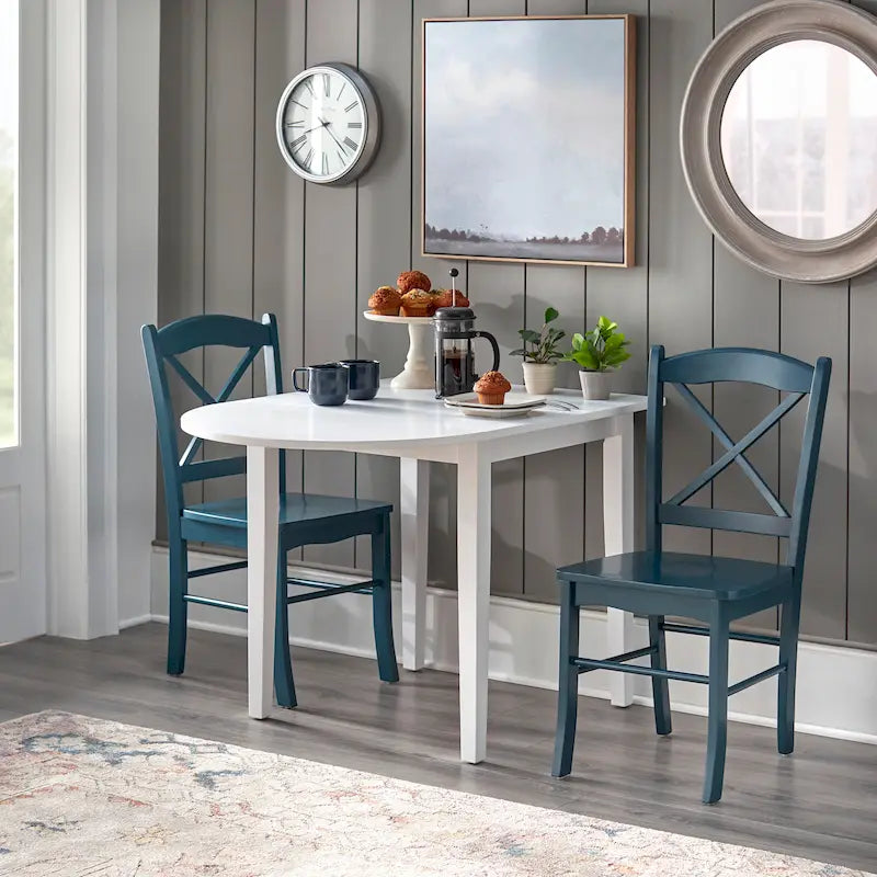 Ensemble repas 3 pièces Simple Living Country Cottage avec rallonge rabattable
