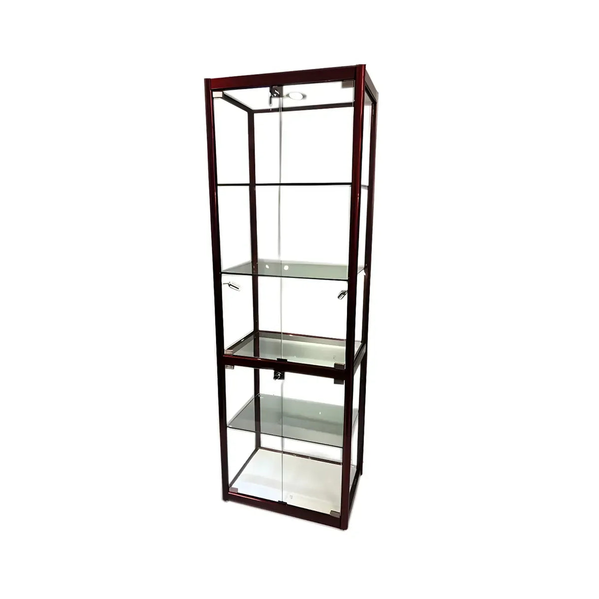 Moderine rechteckige Vitrine aus schwarzem Glas