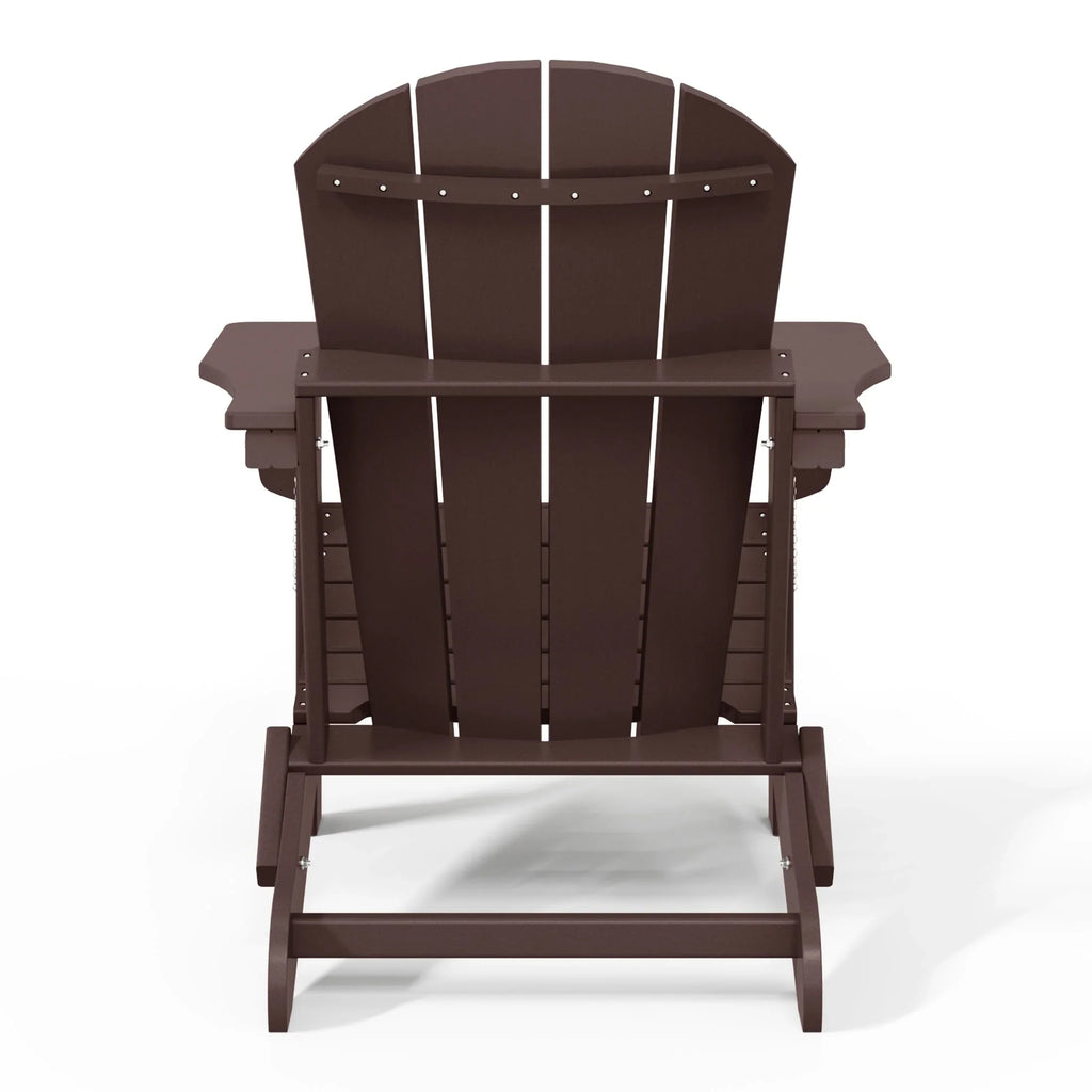 Polytrends Laguna Fade Resistant All Weather Outdoor Patio Folding Adirondack Chair