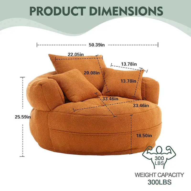 Fauteuil rond paresseux ?C blanc/bleu/gris/jaune/orange/rouge rosé/bleu marine/vert, une ou deux places