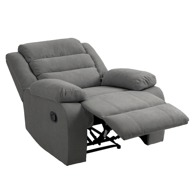 Set van 2 klassieke en traditionele handmatig verstelbare relaxfauteuils