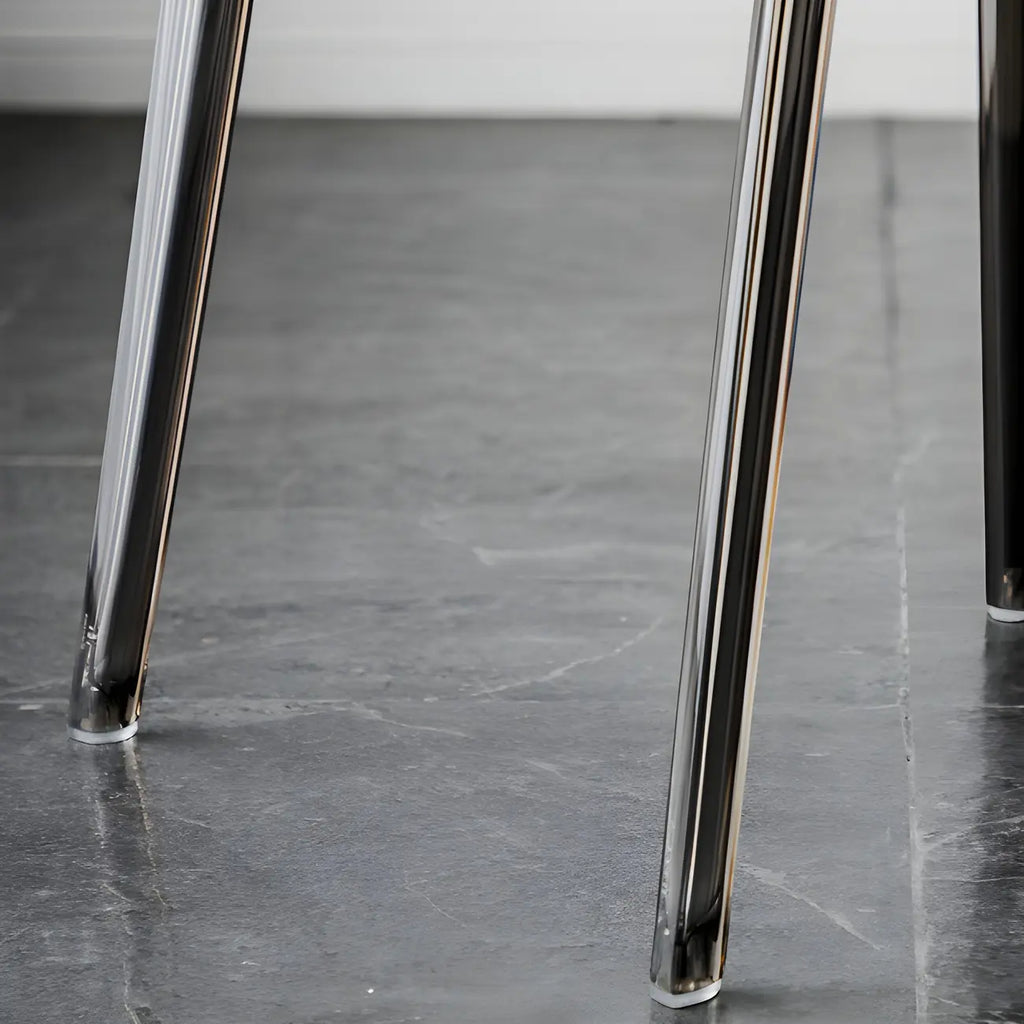 Chaise de salle à manger sans accoudoirs à dossier bas en acrylique ambré