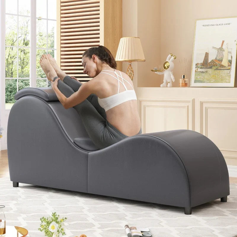 Sedia da yoga da interno Mixoy, sedia chaise longue curva da yoga per adulti per stretching, esercizio e relax